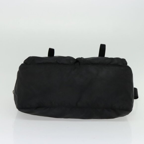 Authentic PRADA Shoulder Bag Nylon Black Silver - Picture 12 of 16